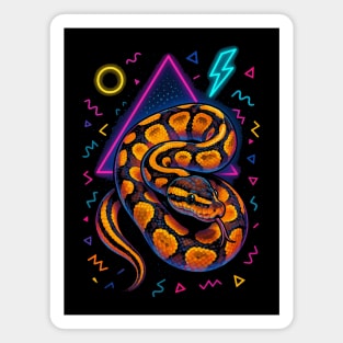 Retro Neon Ball Python Magnet